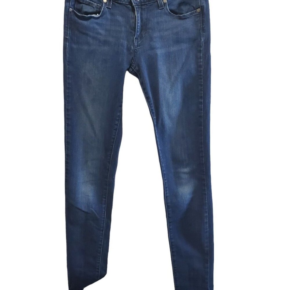 PAIGE VINTAGE DENIM VERDUGO  JEFGING BLUE SKINNY JOGGERS PANTS JEANS SIZE 25